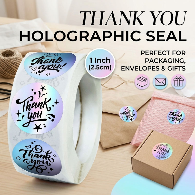 Laser Thank You Stickers Holog - đánh giá và giá Wedding Envelopes