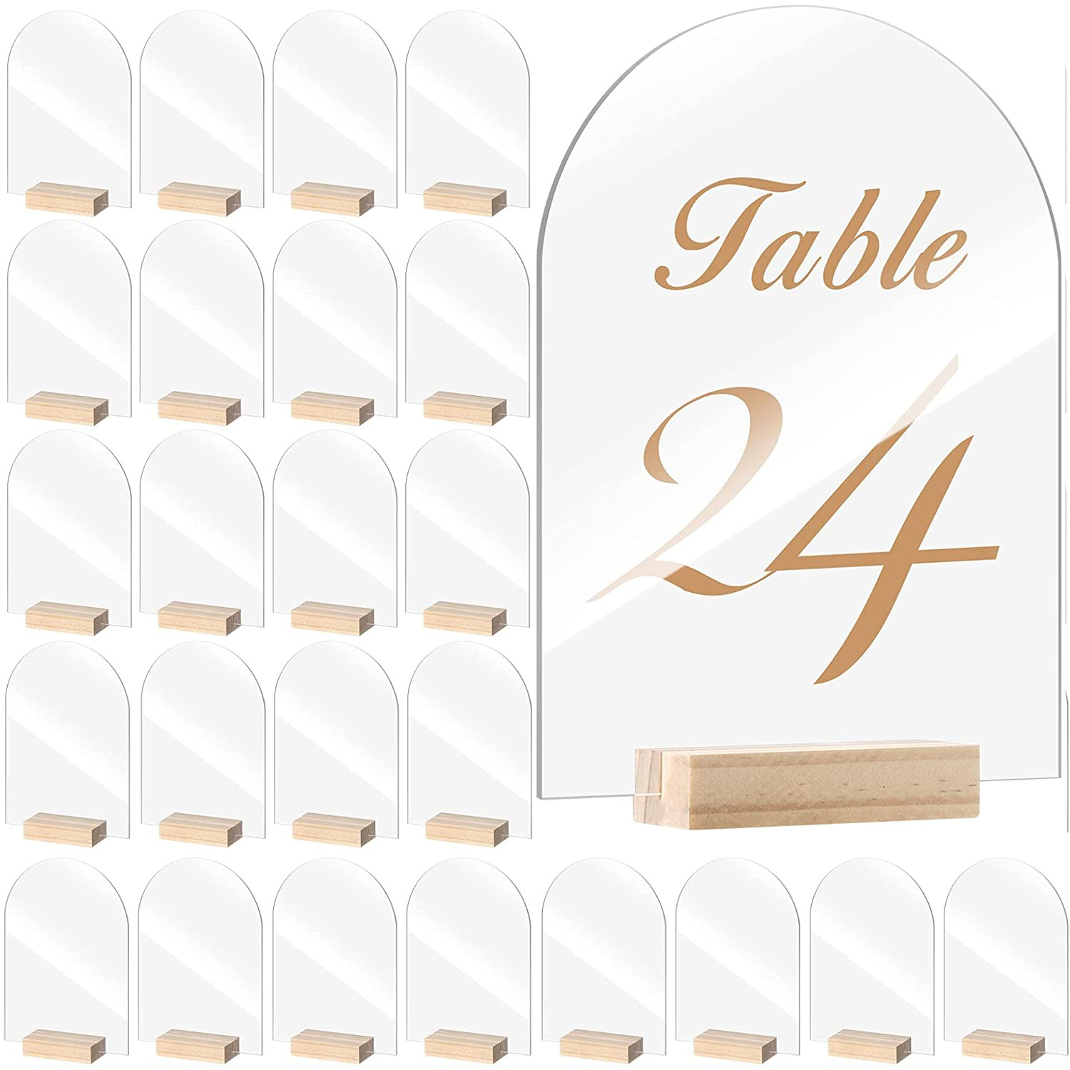 10/20/30/50 Chiếc Vòm Acrylic  - đánh giá và giá Table Number Gold